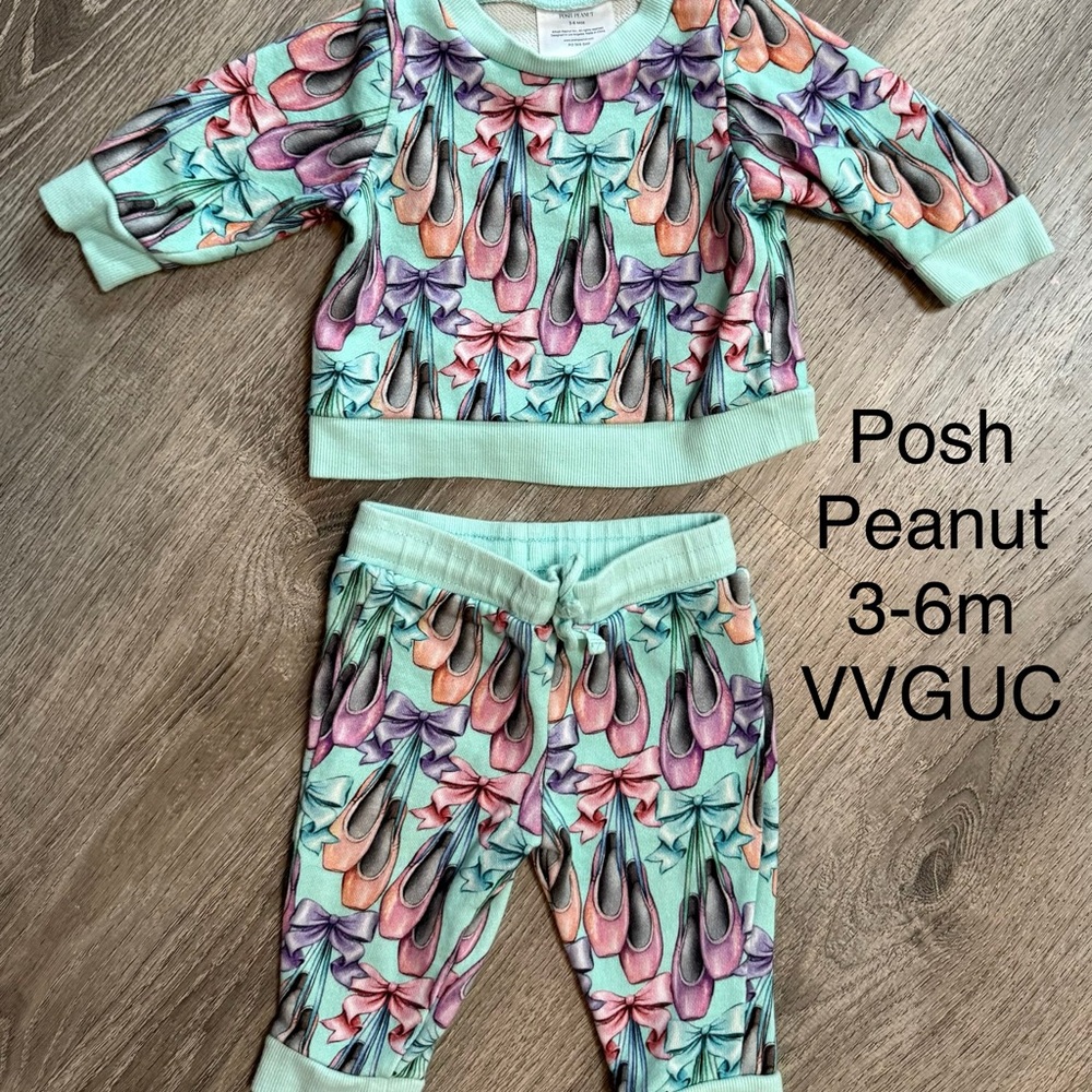 Bamboo posh peanut Ballet Print infant 3-6months